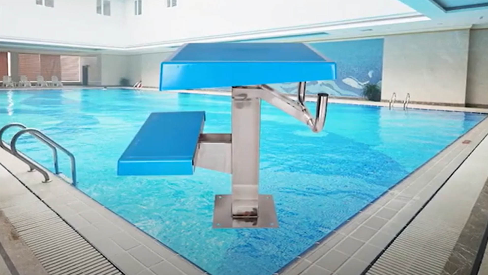 Fábrica de bloco de partida portátil para piscina de dois degraus de aço inoxidável Fina Standards